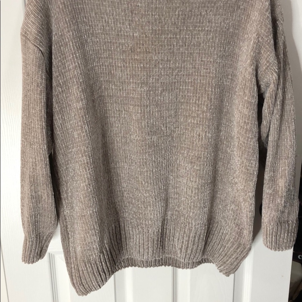 Gray chenille sweater